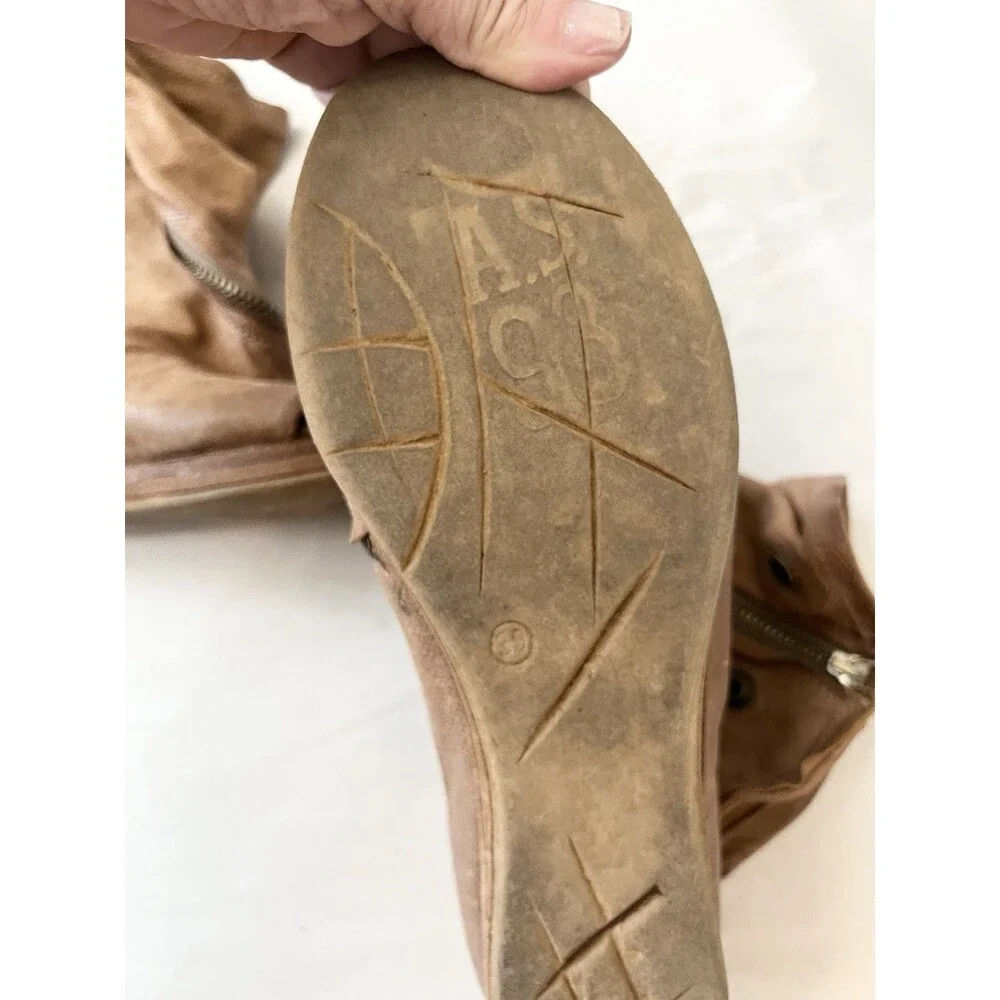 A.S.98 Morgan Open Toe Bootie  Sandals. Soft, buttery leather Size 39 8.5